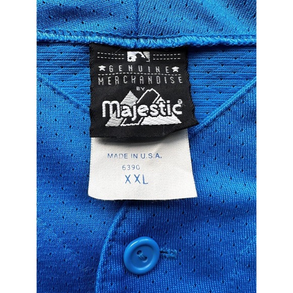 VTG MLB New York Yankees Rare Majestic Jersey L Baby Blue Made In USA - Picture 2 of 7